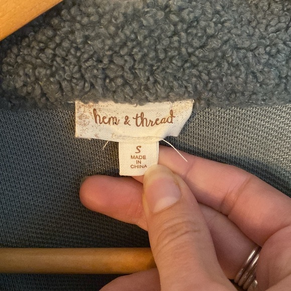 Hem & Thread Gray Fleece Jacket - Picture 5 of 7